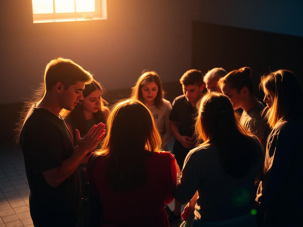 Young leaders praying together